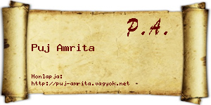 Puj Amrita névjegykártya